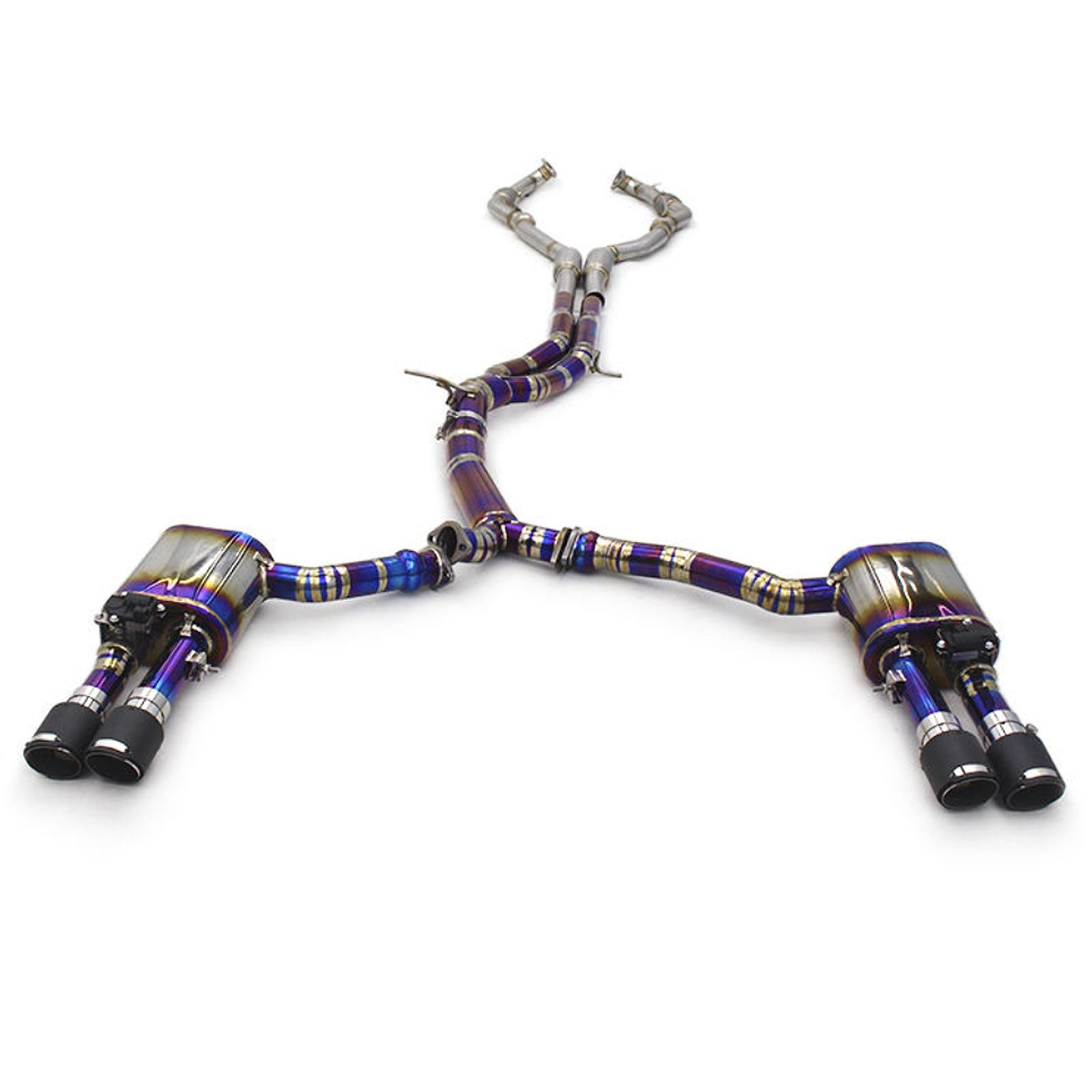 Titanium Valved Catback Exhaust System for Audi B8 B8.5 S4 S5 - Bull Boost Performance