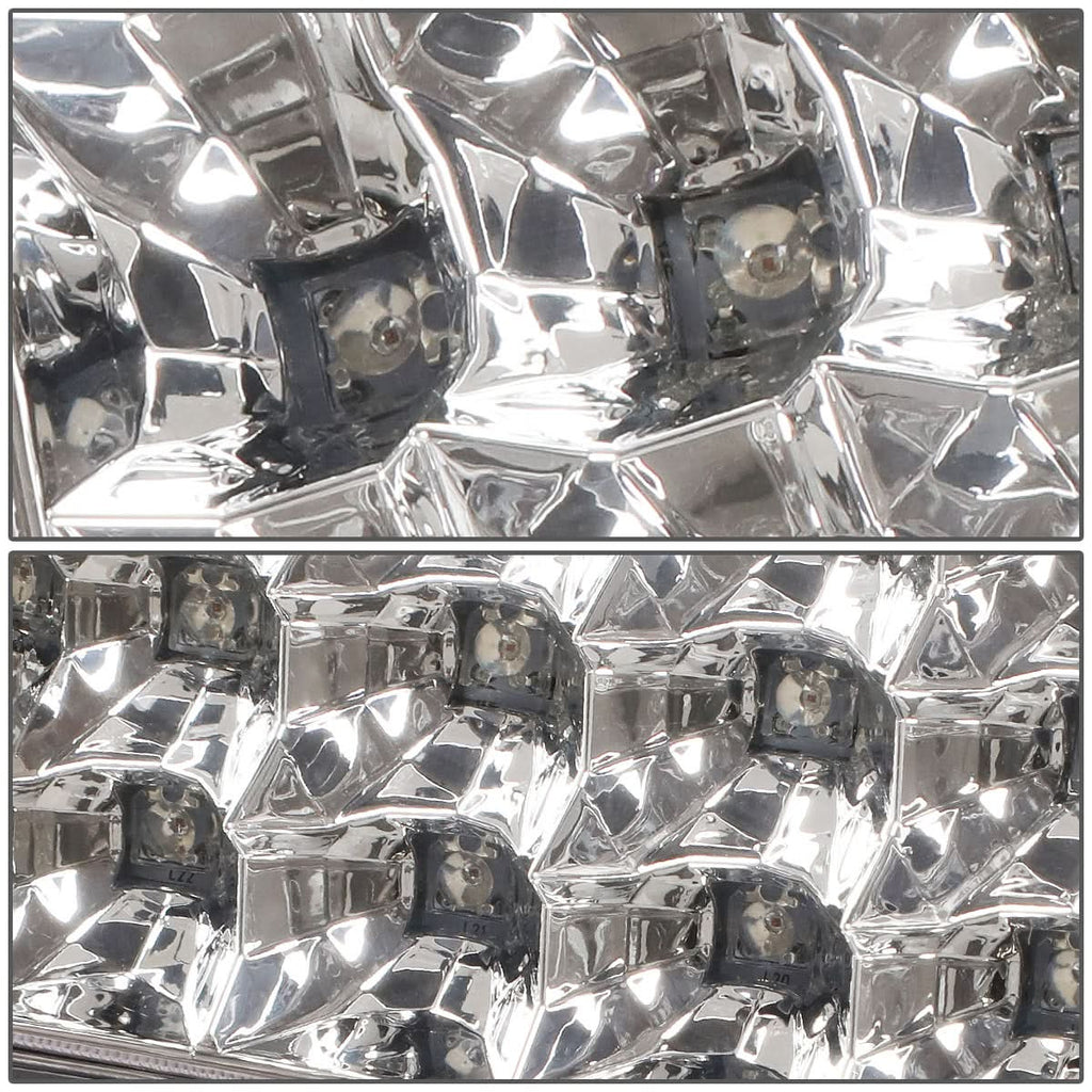 89-90 Chevy C/K Series LED Tail Lights - Chrome/Clear