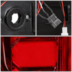 14-19 Chevy Silverado GMC Sierra C-Bar Style LED Tail Lights Chrome/Red
