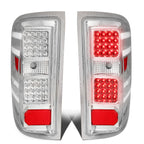 14-19 Chevy Silverado GMC Sierra Dual LED Tail Lights Chrome Clear