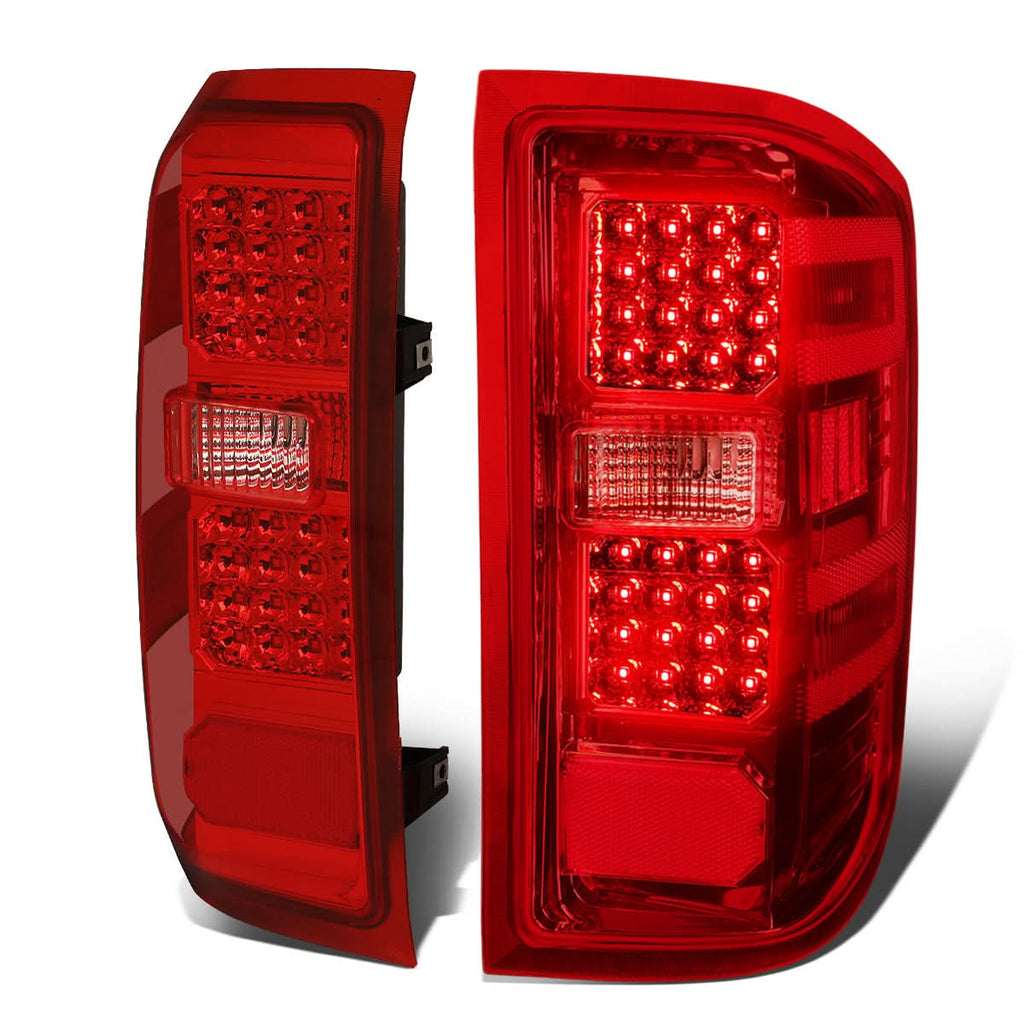 2014-2019 Chevrolet Silverado GMC Sierra Dual LED Tail Lights Chrome