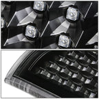 99-03 Chevrolet Silverado GMC Sierra LED Tail Lights Black Clear