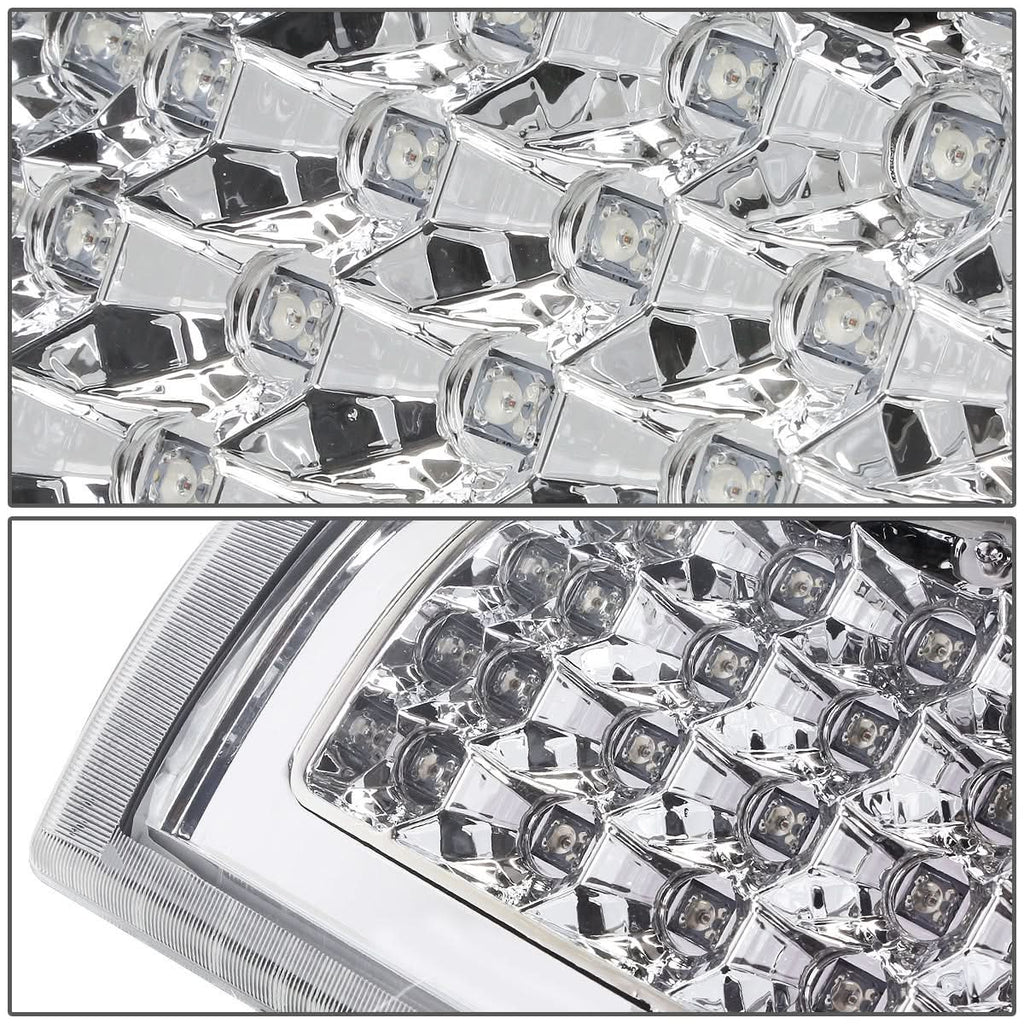 99-03 Chevrolet Silverado Sierra LED Tail Lights Chrome Clear