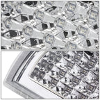 99-03 Chevrolet Silverado Sierra LED Tail Lights Chrome Clear