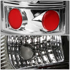 99-03 Chevrolet Silverado Sierra LED Tail Lights Chrome Clear