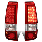 99-03 Chevrolet Silverado/GMC Sierra LED Tail Lights - Chrome Red