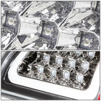 02-06 Dodge Ram C-Bar U-Halo LED Tail Lights Chrome Clear