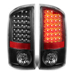 02-06 Dodge Ram 1500/2500/3500 LED Tail Lights - Black/Clear