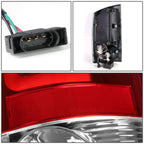 07-09 Dodge Ram C-Bar 3D U-Halo LED Tail Lights Chrome Red