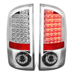 2007-2009 Dodge Ram LED Tail Lights Chrome/Clear