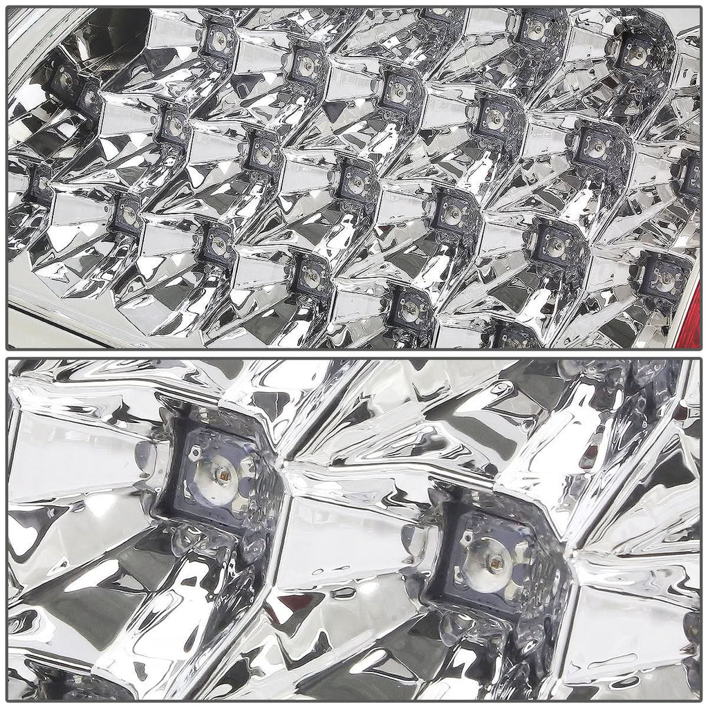 2007-2009 Dodge Ram LED Tail Lights Chrome/Clear