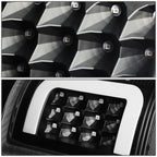 09-17 Dodge Ram 1500/2500/3500 C-Bar Style 3D LED Tail Lights Black/Clear