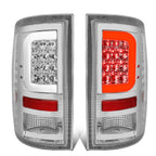 09-17 Dodge Ram C-Bar 3D LED Tail Lights Chrome/Clear