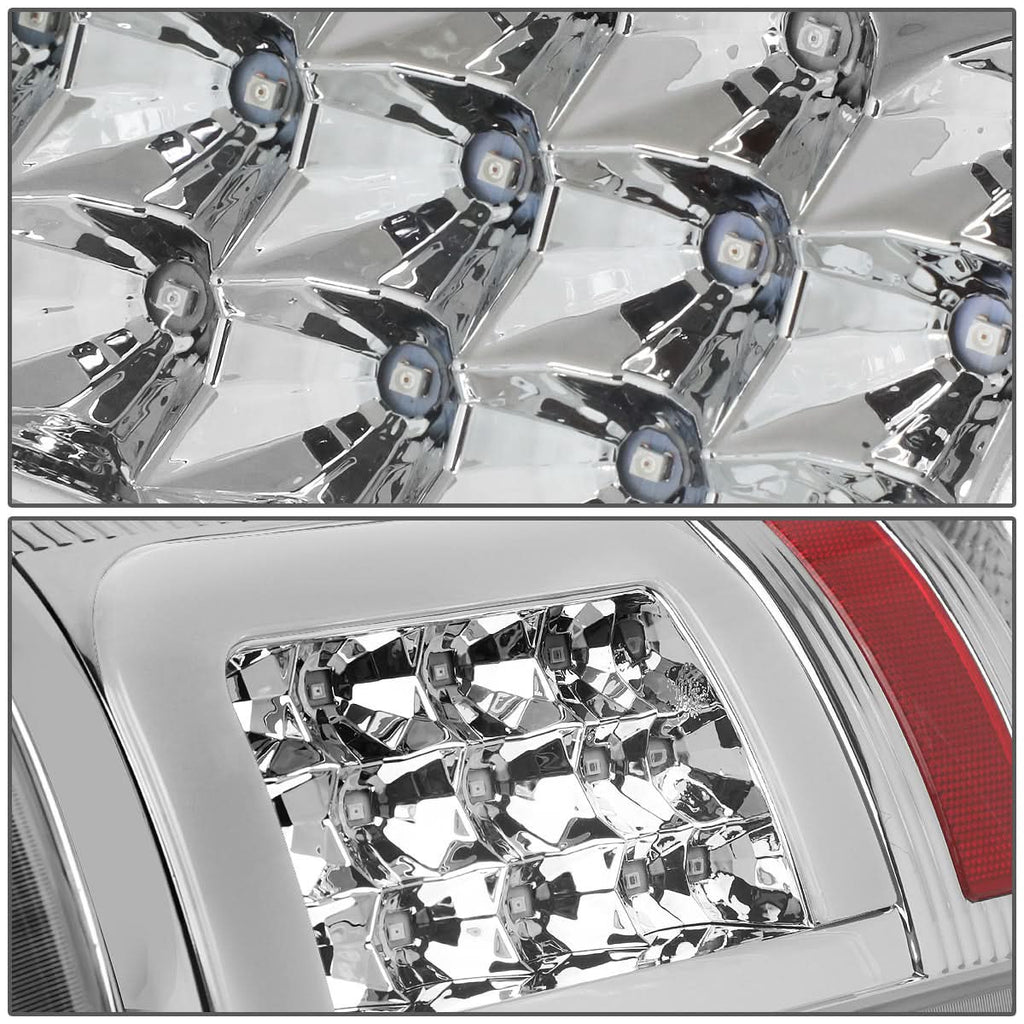 09-17 Dodge Ram C-Bar 3D LED Tail Lights Chrome/Clear