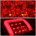 09-17 Dodge Ram C-Bar 3D LED Tail Lights Chrome Red