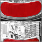 94-02 Dodge Ram C-Bar 3D U-Halo LED Tail Lights Chrome Clear