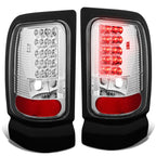 94-02 Dodge Ram LED Tail Lights - Chrome/Clear