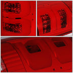04-08 Ford F-150 3D Style Dual C-Bar LED Tail Lights - Chrome/Red