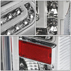 90-97 Ford F-150/F-250/F-350/Bronco LED Tail Lights Chrome/Clear