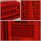 90-97 Ford F-150/F-250/F-350/Bronco LED Tail Lights Chrome/Red