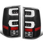 07-14 GMC Sierra 3D LED Tail Lights Black Clear