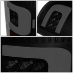 07-14 GMC Sierra 3D LED Tail Lights - Black Smoke