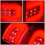 07-14 GMC Sierra 3D LED Tail Lights Chrome Red
