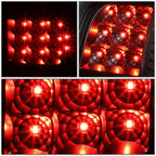 07-14 GMC Sierra LED Tail Lights Black Clear