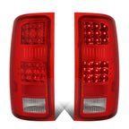 07-14 GMC Sierra LED Tail Lights Chrome/Red