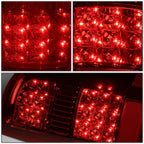 07-14 GMC Sierra LED Tail Lights Chrome/Red
