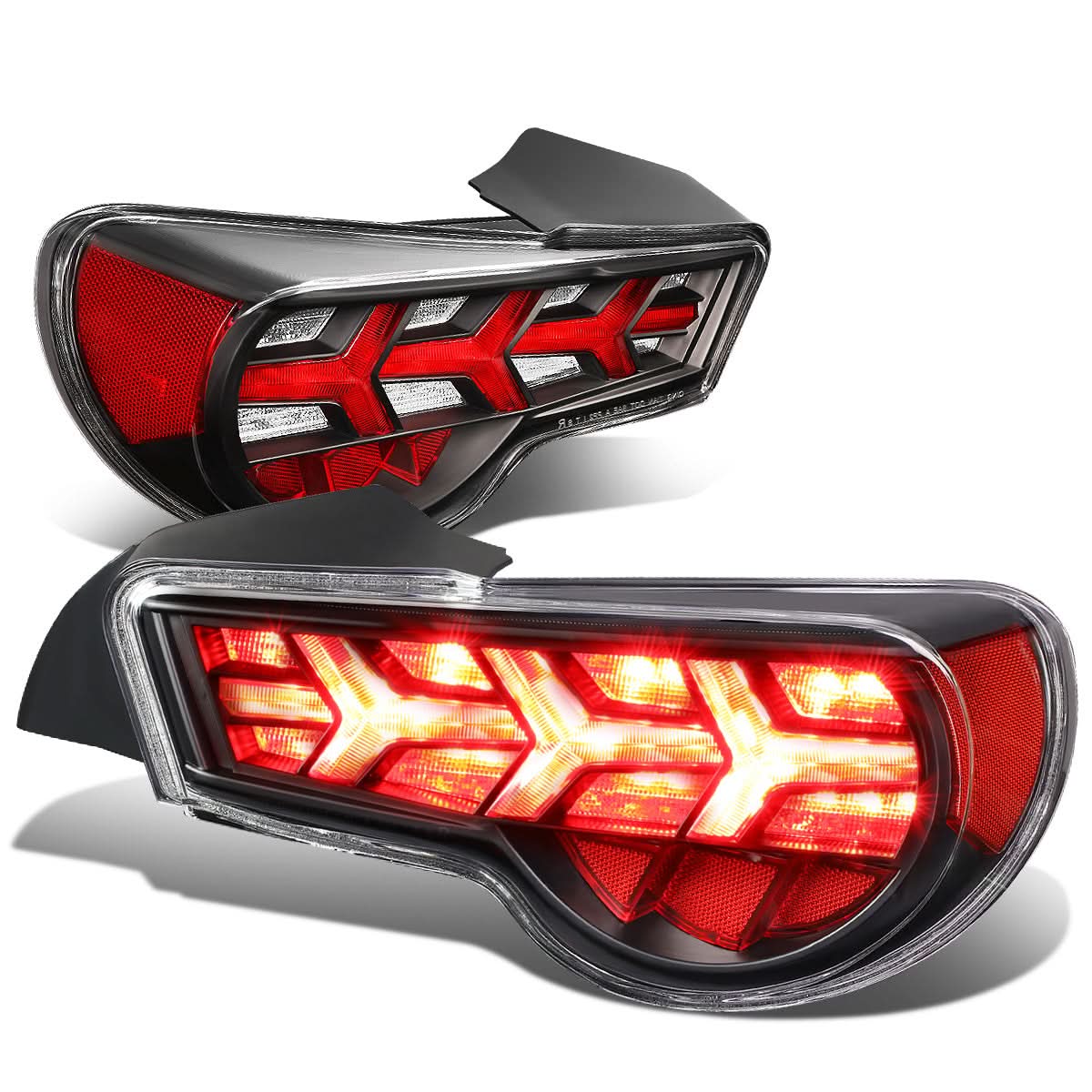 2013-2017 Subaru BRZ / Scion FRS Tail Lights - Black Clear