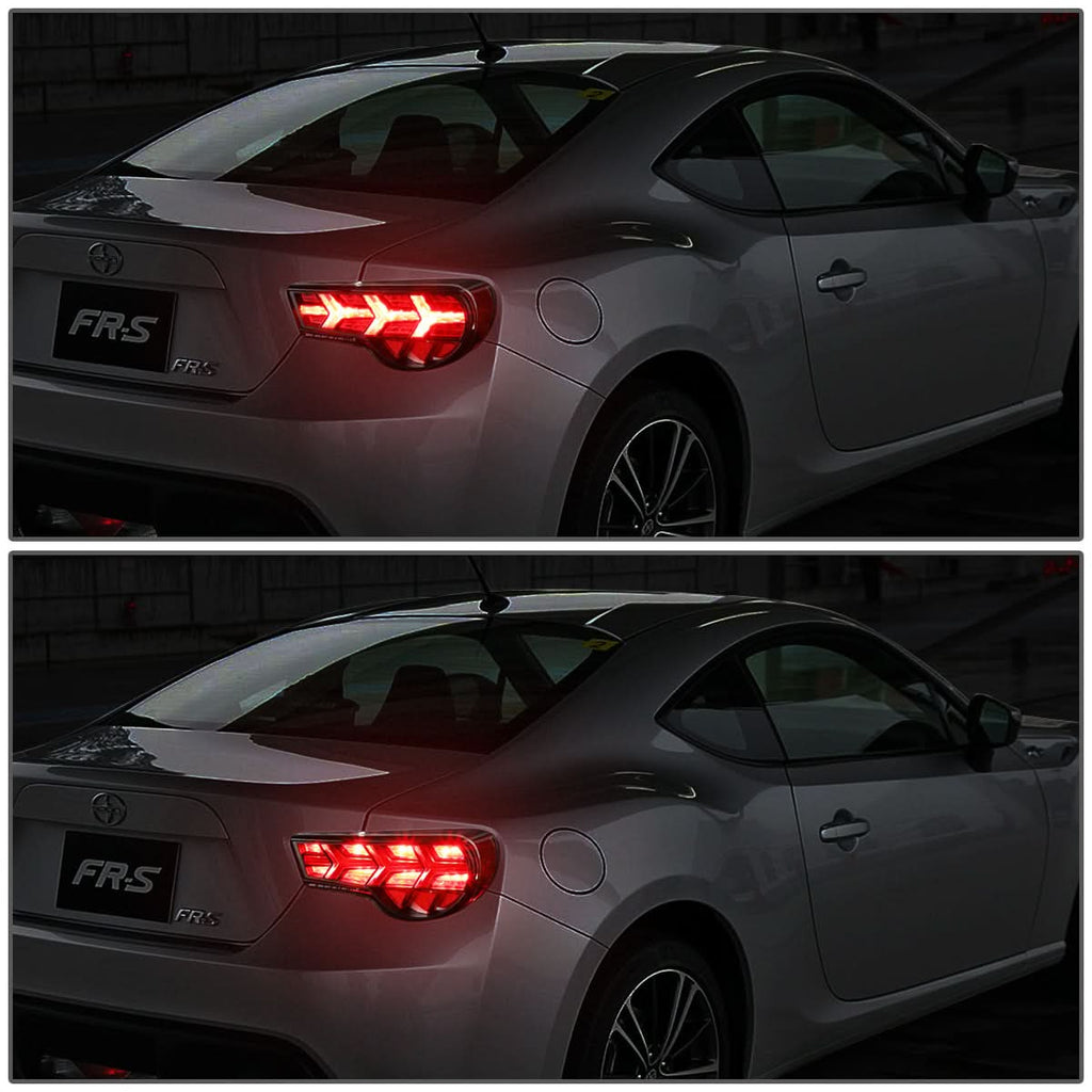 2013-2017 Subaru BRZ / Scion FRS Tail Lights - Black Clear