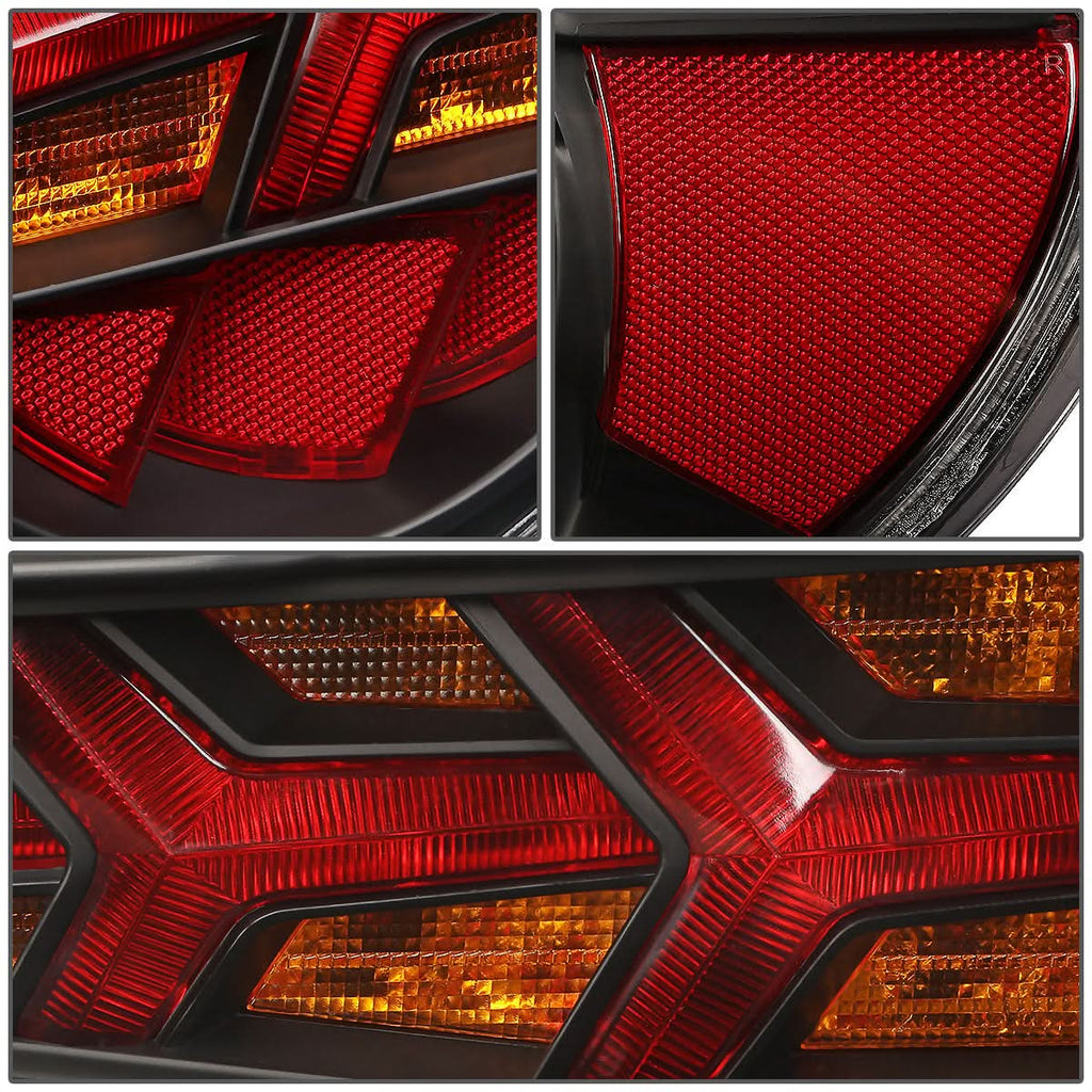 13-17 Subaru BRZ Black Housing Clear Lens Amber Signal Tail Lights