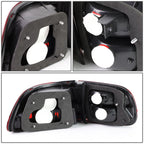 92-95 Honda Civic 2/3-Door Red Clear Tail Lights
