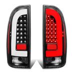 2005-2015 Toyota Tacoma L-Bar Style 3D LED Tail Lights - Black/Clear