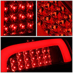 2005-2015 Toyota Tacoma L-Bar Style 3D LED Tail Lights Chrome/Red