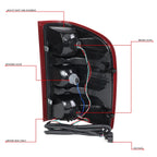 2007-2013 Chevrolet Silverado Red Clear Tail Light Left