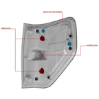 2009-2014 Ford F-150 Right Tail Light - Chrome/Red