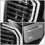14-21 Toyota Tundra LED Tube Tail Lights Black Housing Clear Lens