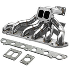 86-92 Toyota Supra Turbo Manifold - Stainless Steel T4 Flange