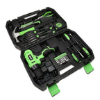 27-Piece Tool Set with Carrying Case - Black/Green