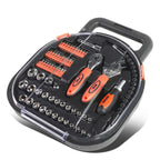 64-Piece Chrome Vanadium Steel Tool Set - Black/Orange
