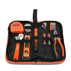 16-Piece Tool Set with Storage Box - Black/Orange