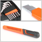 16-Piece Tool Set with Storage Box - Black/Orange