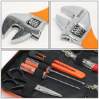 18-Piece Tool Set with Storage Box - Black Orange