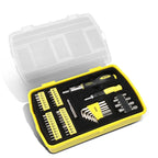 51-Piece Magnetic Screwdriver Bit Tool Set - Black/Yellow