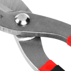 DNA Logo Tin Snips 10-1/2" Straight Pattern Metallic Black Red