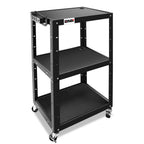 Steel AV Cart 25x18x42 Inch Mobile Audio Video Stand