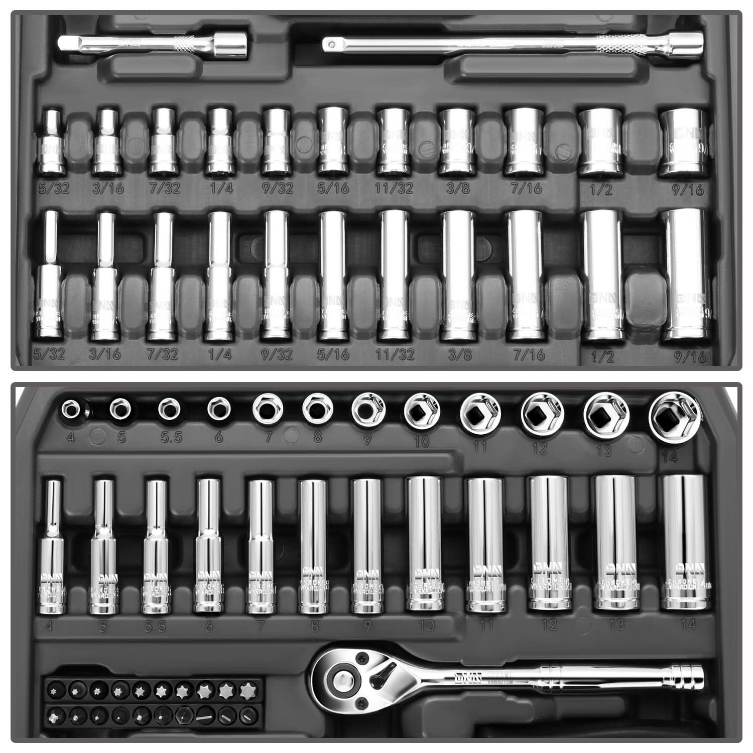 1/4 Drive 71-Piece Socket Set