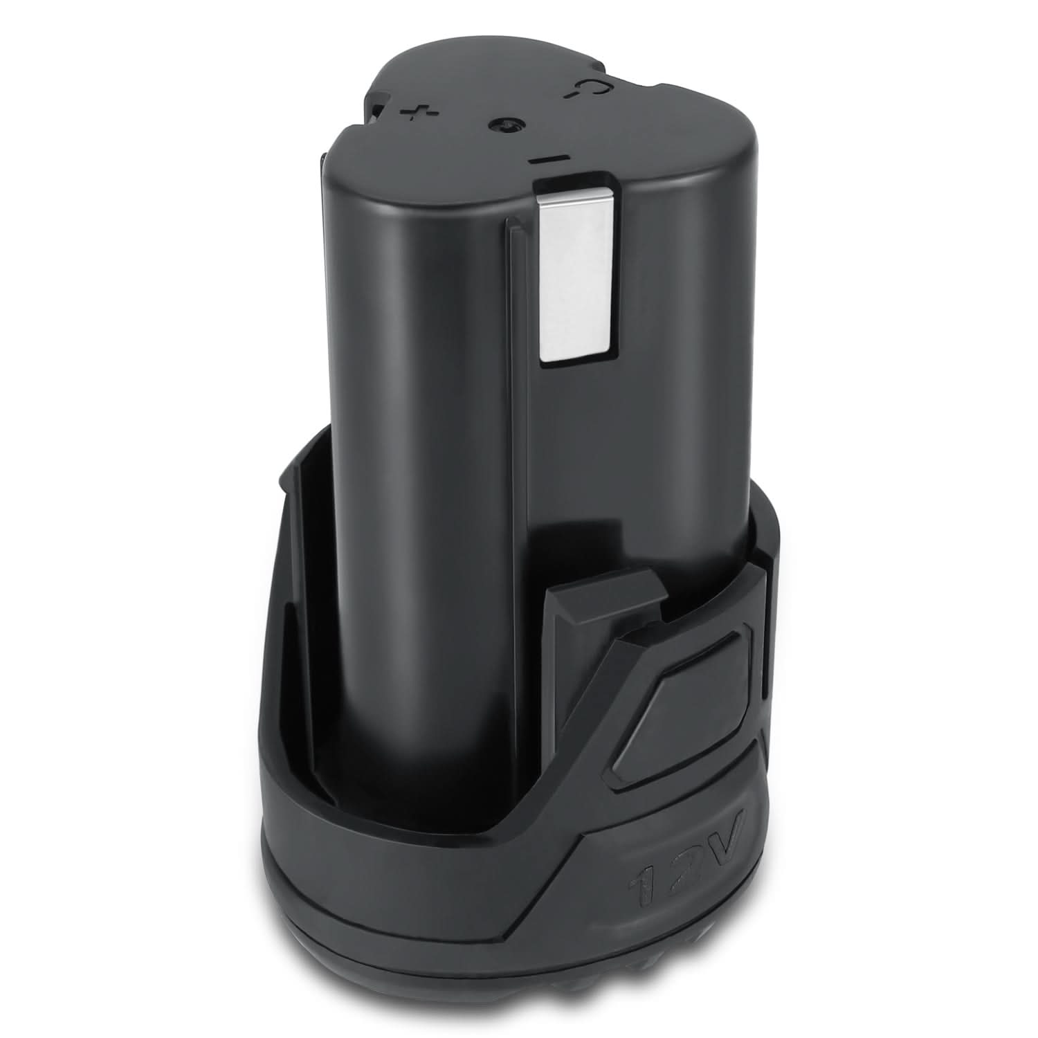 12V 2.0AH Lithium Ion Rechargeable Battery - Black